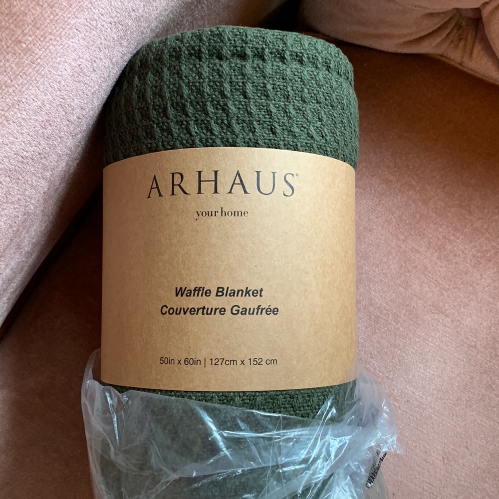 Green waffle blanket ▪️